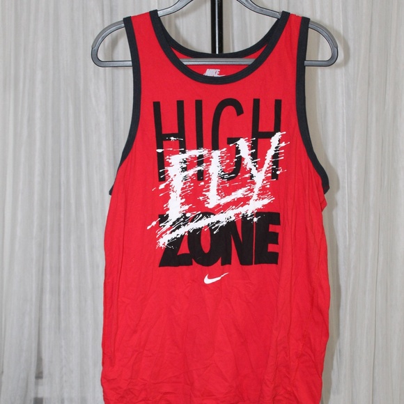 Nike “High Fly Zone” Graphic Tank Top – Red.  Sz. L - Picture 1 of 5